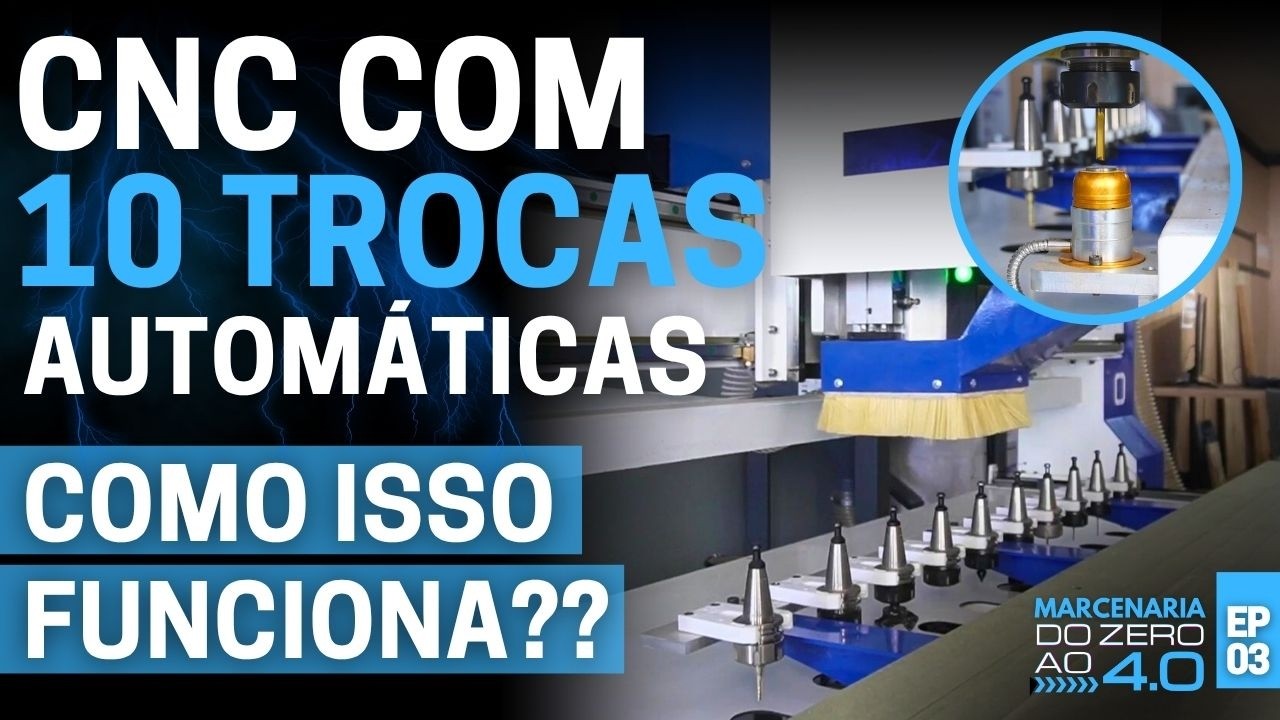 Veja Como Funciona uma Router CNC com 10 Trocas Automáticas de Ferramentas para Marcenaria