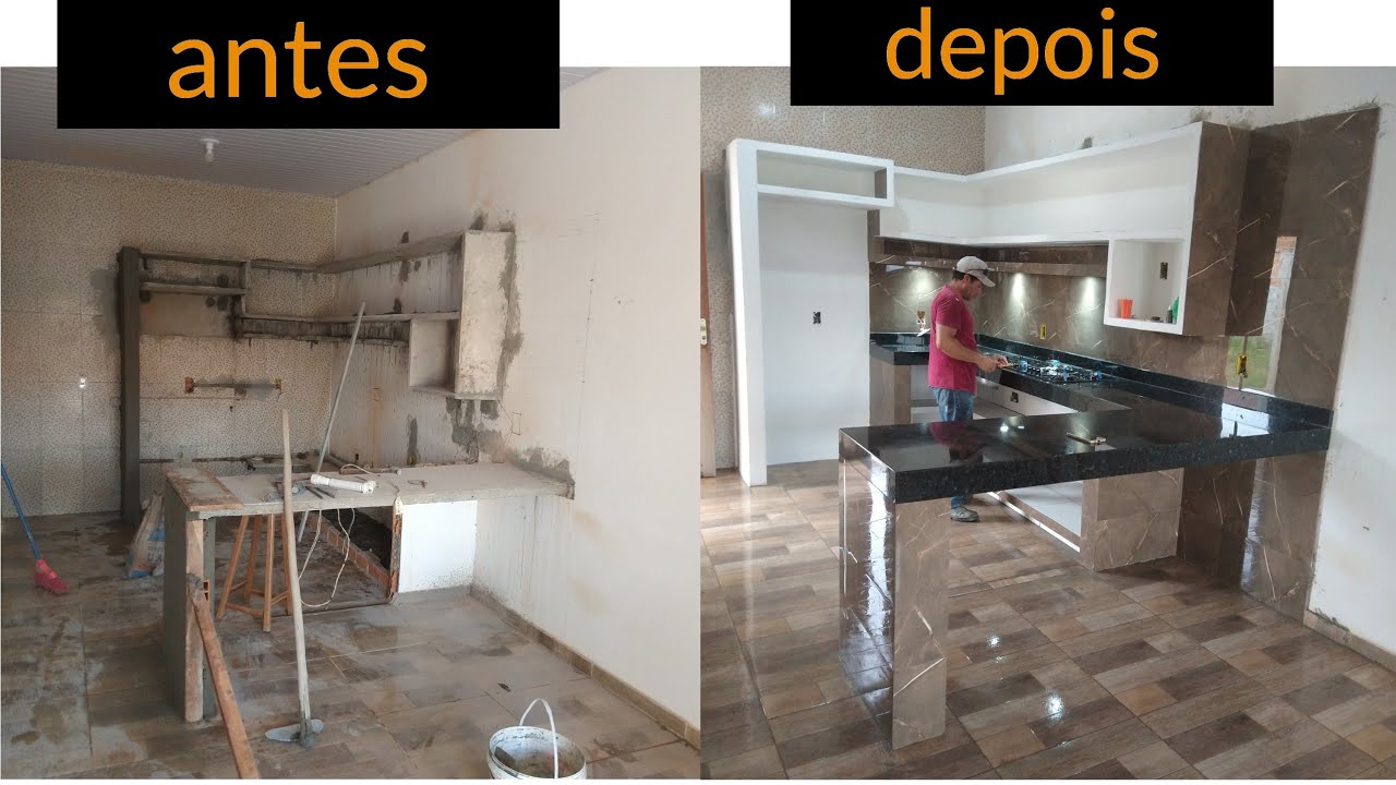 armário de cozinha de alvenaria arte concreto passo a passo