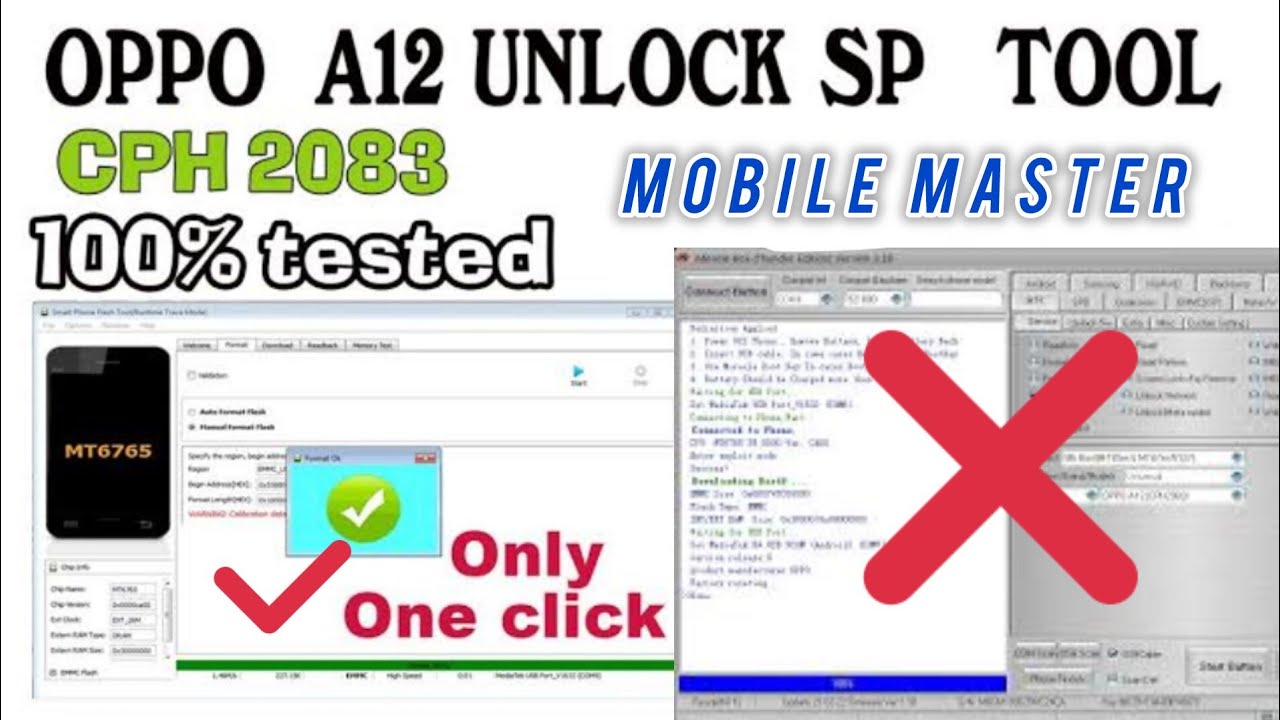 Oppo A12 Unlock Sp flash tool Only One clike