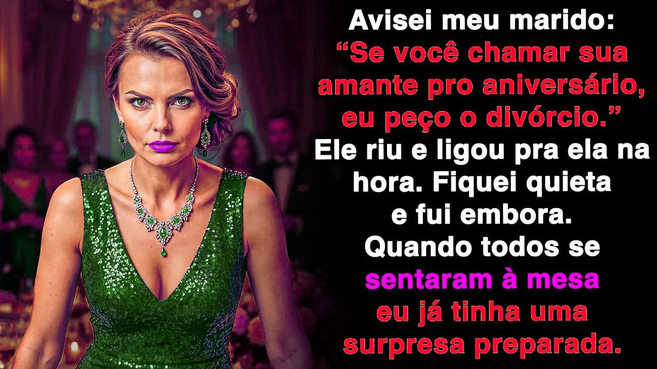 Se você levar sua amante para a sua festa de aniversário, eu peço o divórcio.