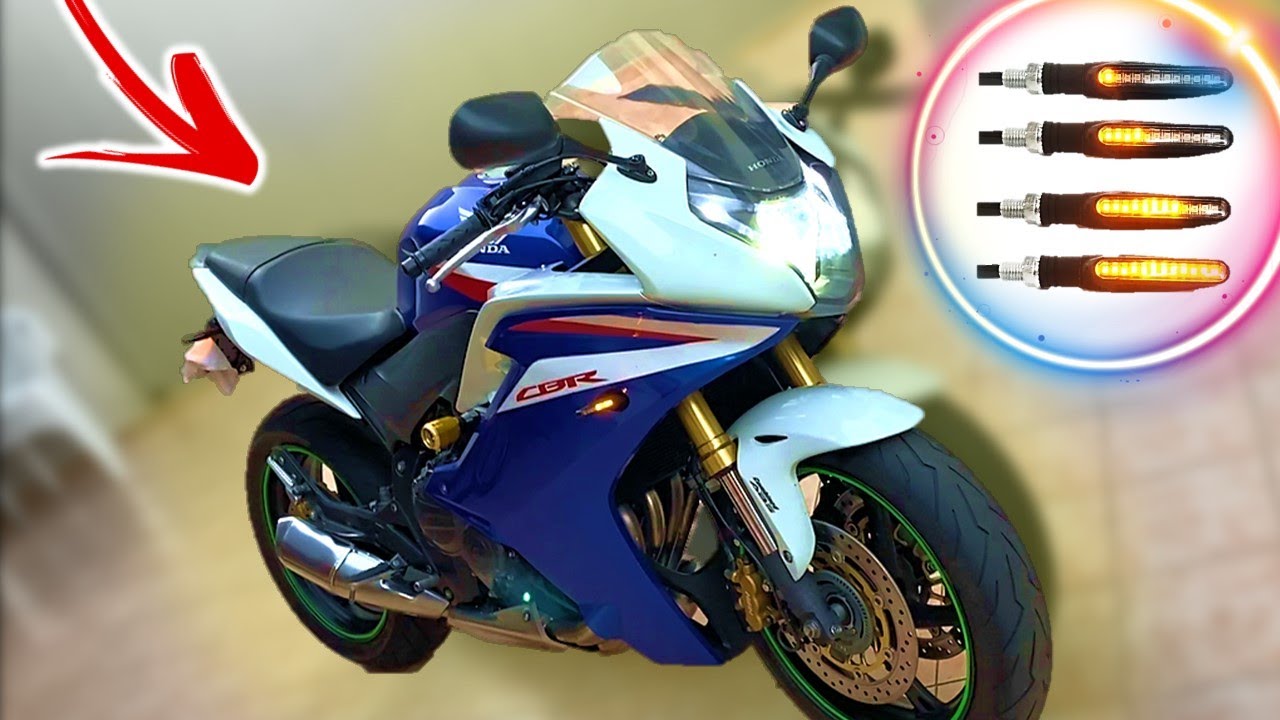 Coloquei setas de LED SEQUENCIAIS  na minha moto, CBR 600 F