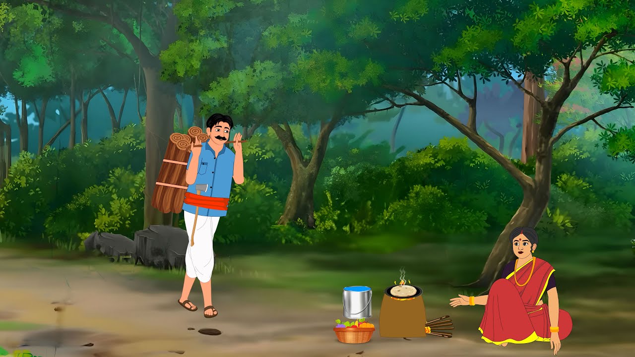 गरीब लक्कड़हारे की किस्मत | Garib lakkadhare ki kismat | Hindi Kahani | Moral Story | Cartoon Story