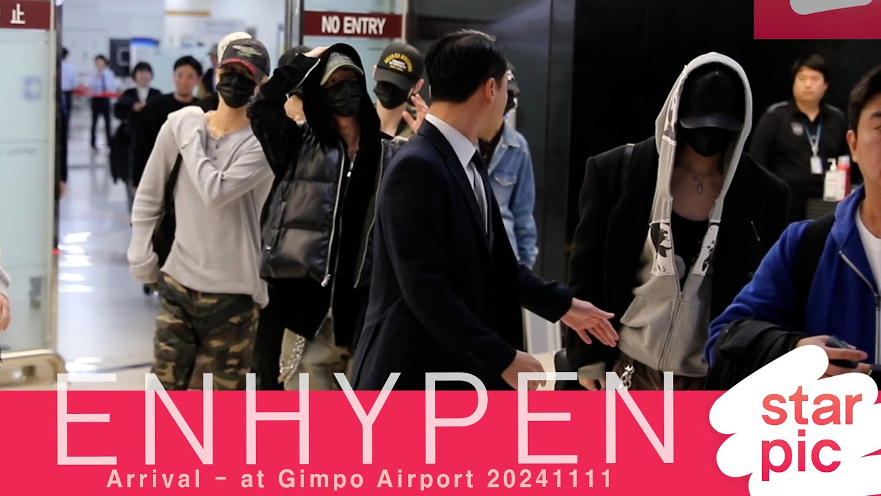 엔하이픈 '멋진 일곱남자들!'  [STARPIC] / ENHYPEN Arrival - at Gimpo Airport 20241111