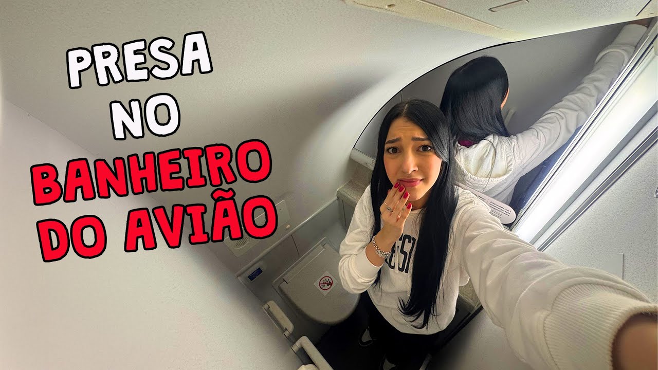 FIQUEI PRESA NO BANHEIRO DO AVIÃO | Luluca