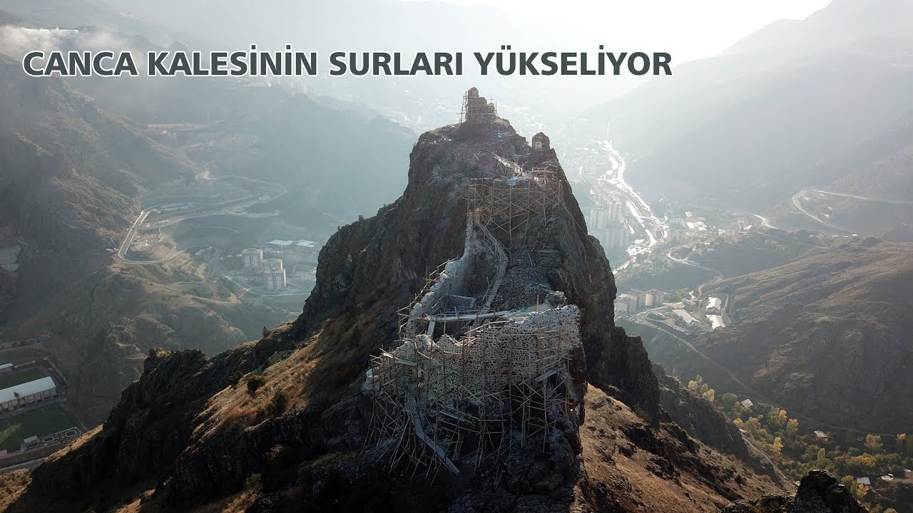 Canca Kalesinin surları ortaya çıkarılıyor