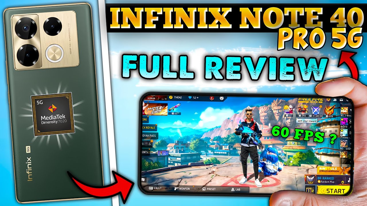 Infinix Note 40 Pro 5G Free Fire Test || Infinix Note 40 Pro 5G Free Fire Gameplay || Gaming Test ⚡