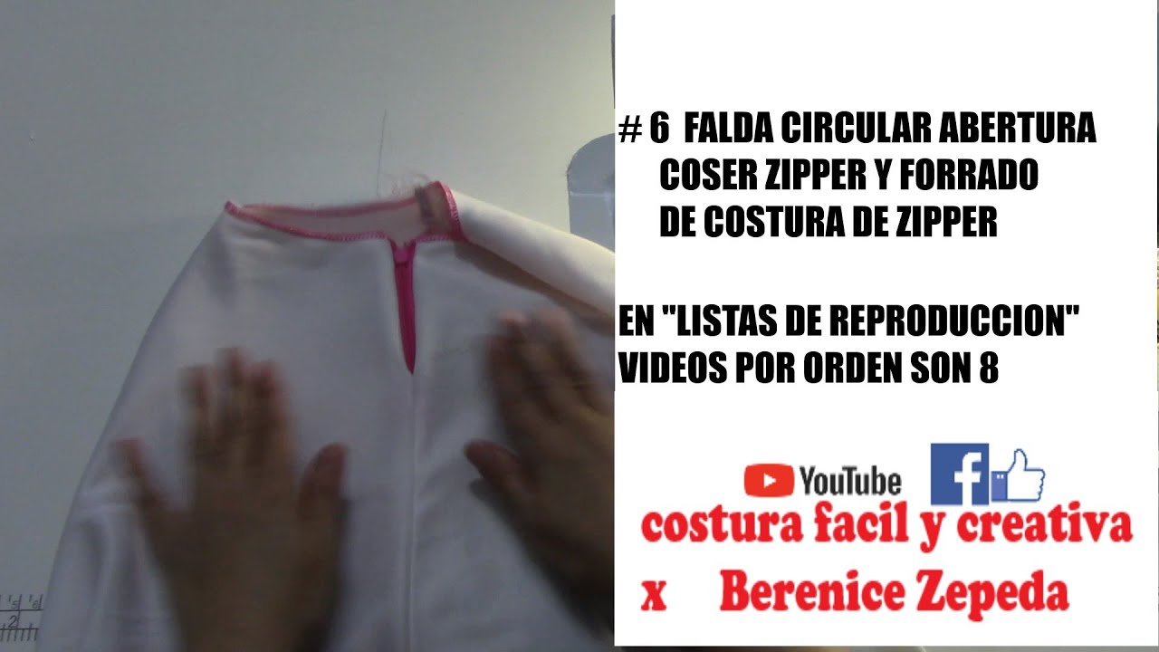 # 6 FALDA CIRCULAR ABERTURA-FORRADO CIERRE -PESPUNTES