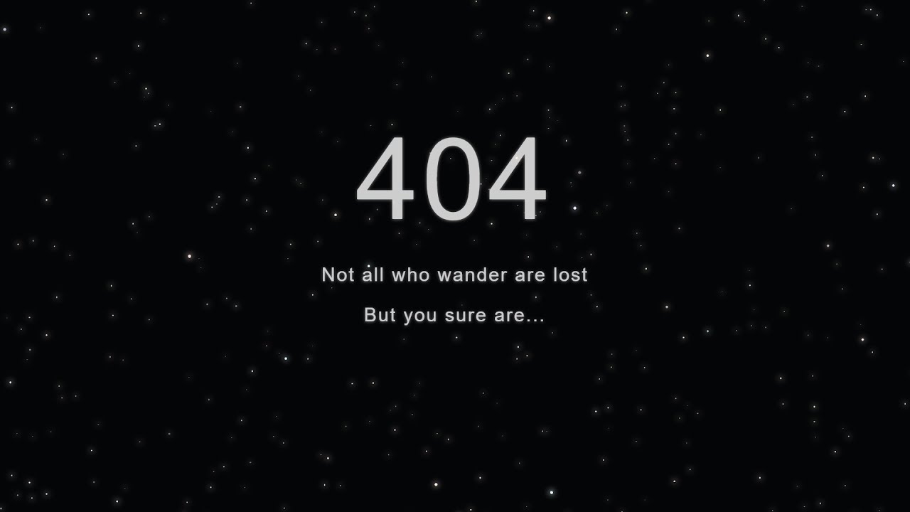 Error 404: Page Not Found with Parallax Effect on Mouse Movement (Starry Sky) (HTML, CSS & JS)