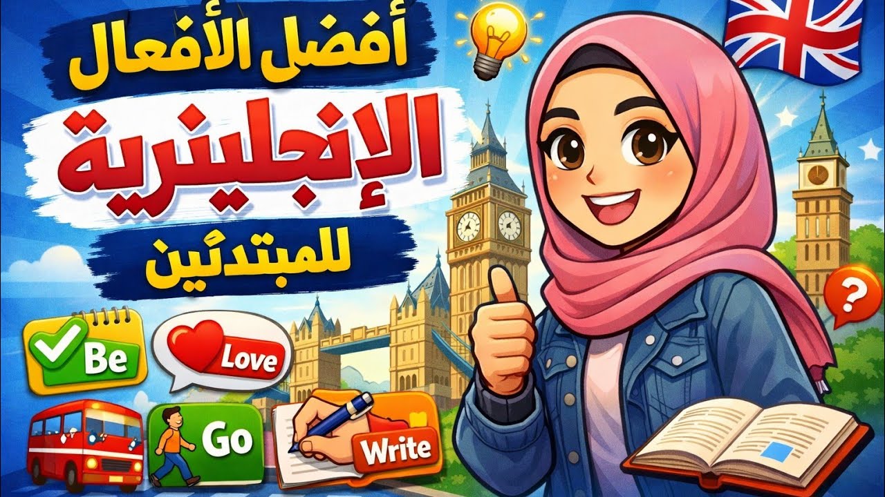 أهم الافعال في اللغة الانجليزية مستوي مبتدئ the most improatnt English verbs A1 Level Part1 