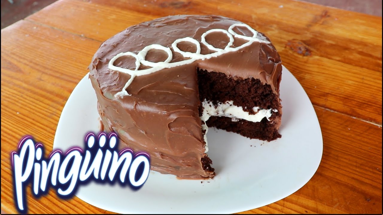Pastel de pingüino SIN HORNO (pastel de chocolate delicioso) 😋