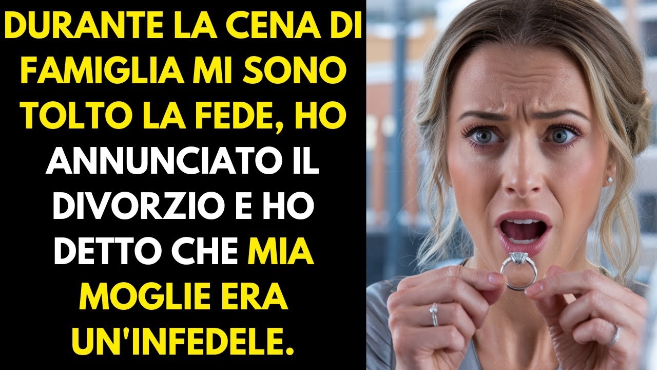 Durante la cena di famiglia mi sono tolto la fede e ho detto che mia moglie era infedele…