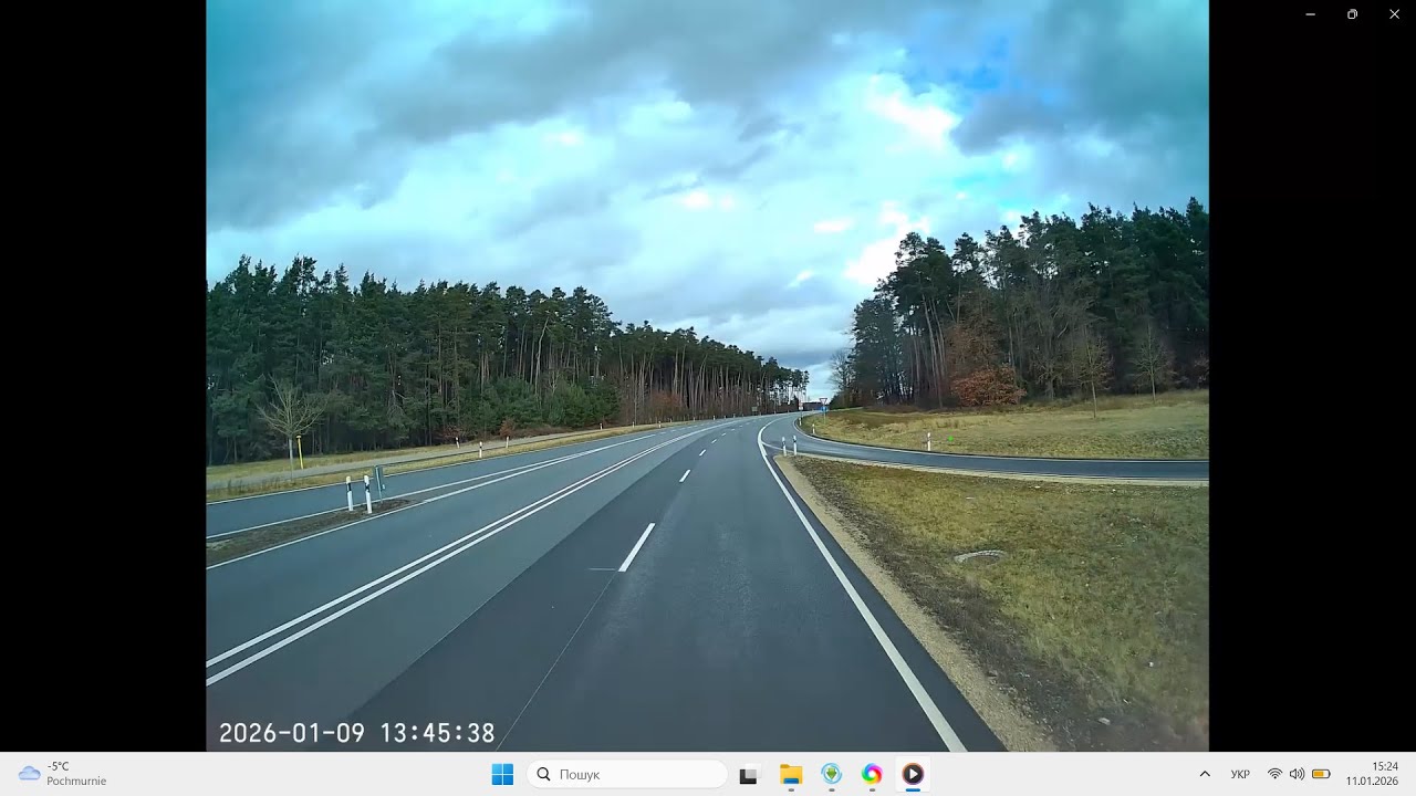 Grey Skies & Green Woods: Relaxing Trucking in Germany | Pure Engine Sound ASMR (No Music)