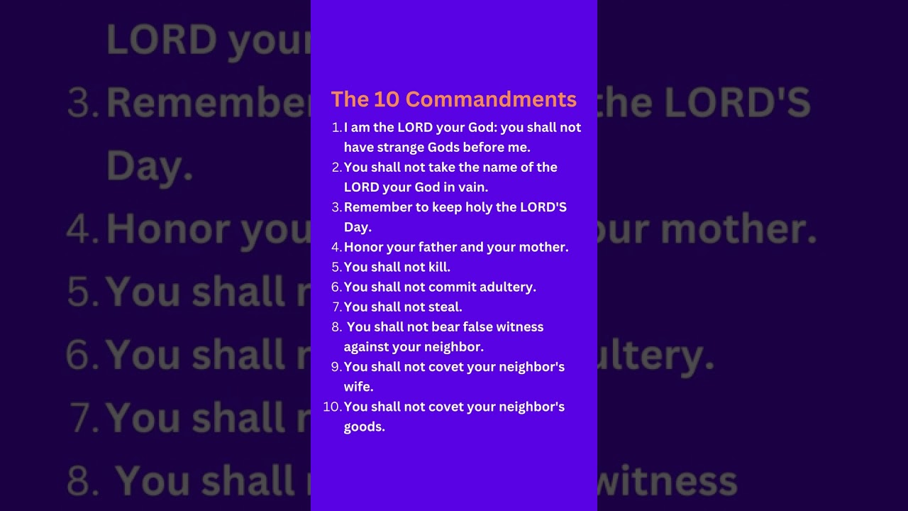 The Ten Commandments