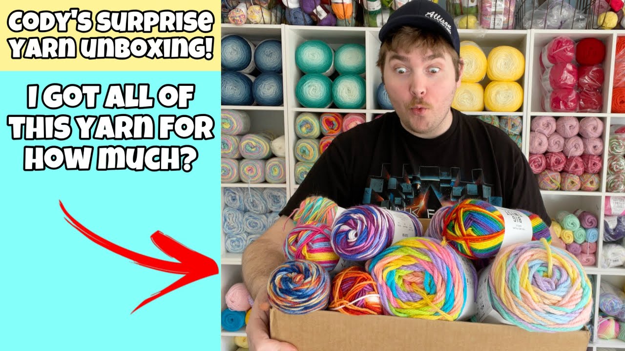 Cody's Surprise Yarn Unboxing! What Did He Buy? Huge Yarn Sale On Big Twist & More! #joanns