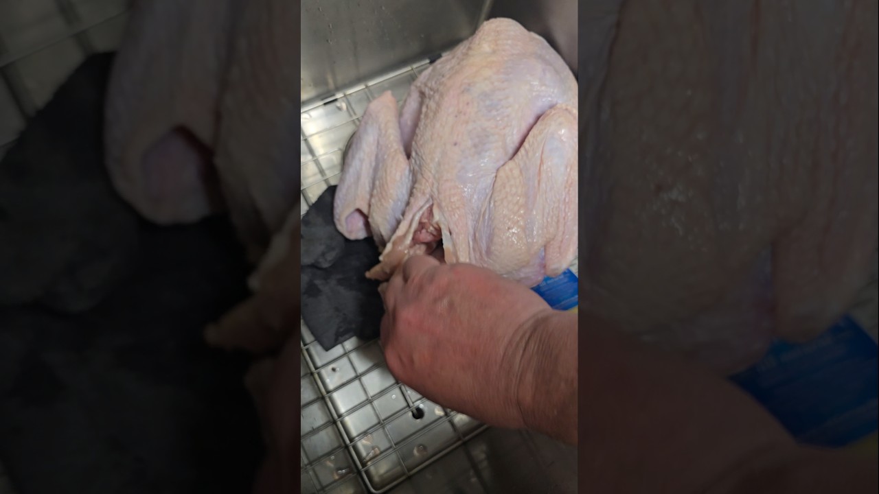 How to de-giblet the turkey.