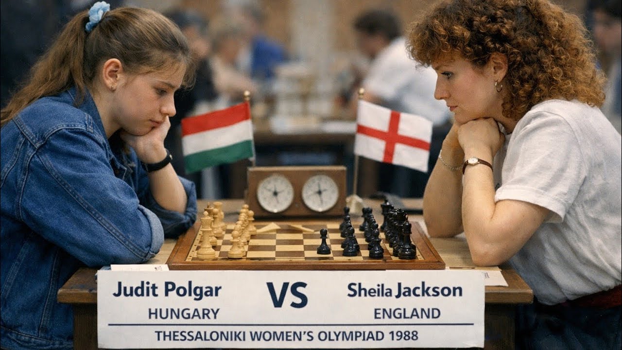 Judit Polgar vs Sheila Jackson ◉ Thessaloniki Olympiad 1988 | Brilliant Win