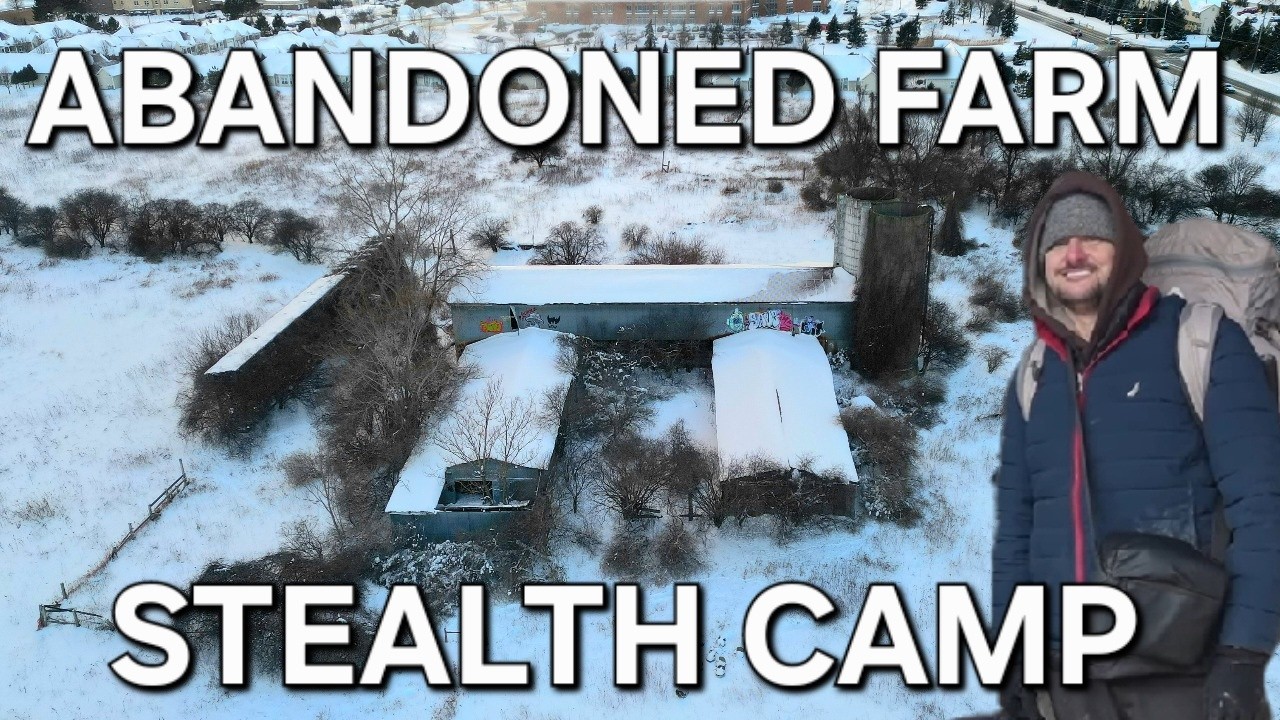 Abandoned Farm Stealth Camp In A Brutal Winter Storm!