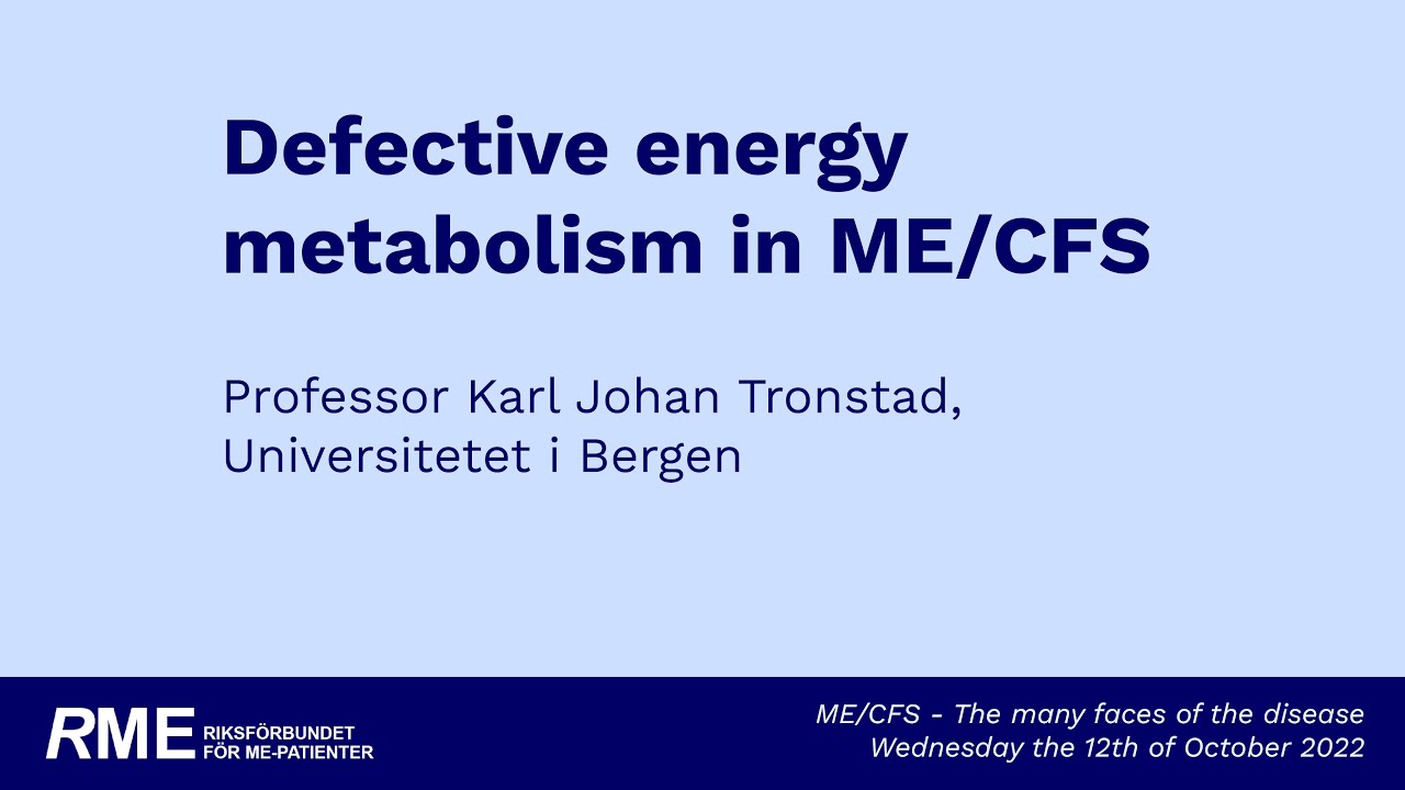 Defective energy metabolism in ME/CFS