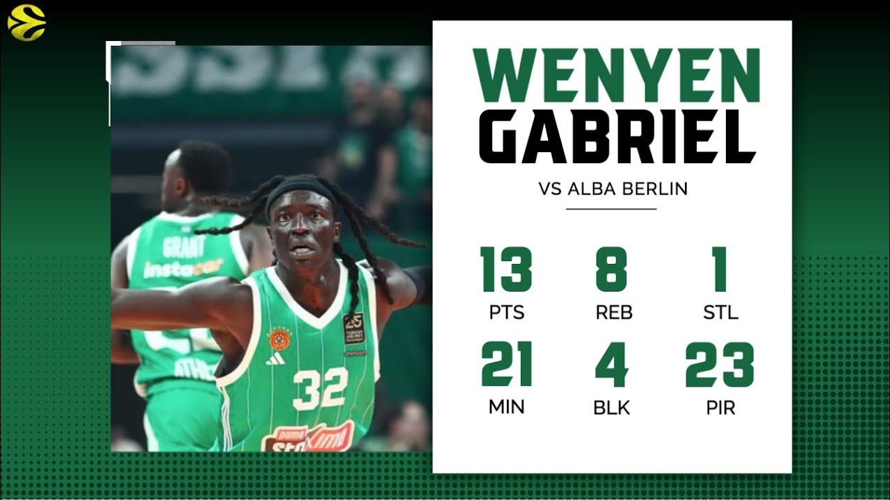 Panathinaikos - Alba Berlin 91-81 | Euroleague R30 Wenyen Gabriel (13 Points , 4 Blocks)