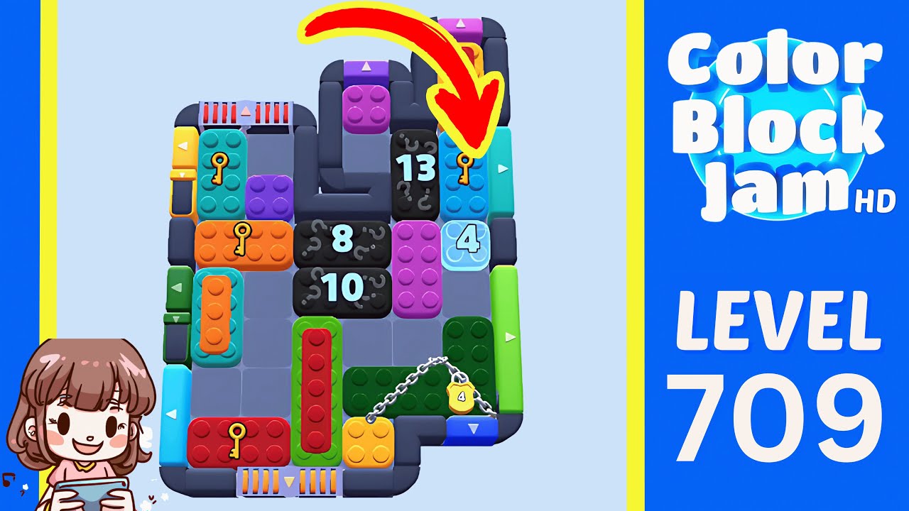 Color Block Jam Level 709 Solution Walkthrough