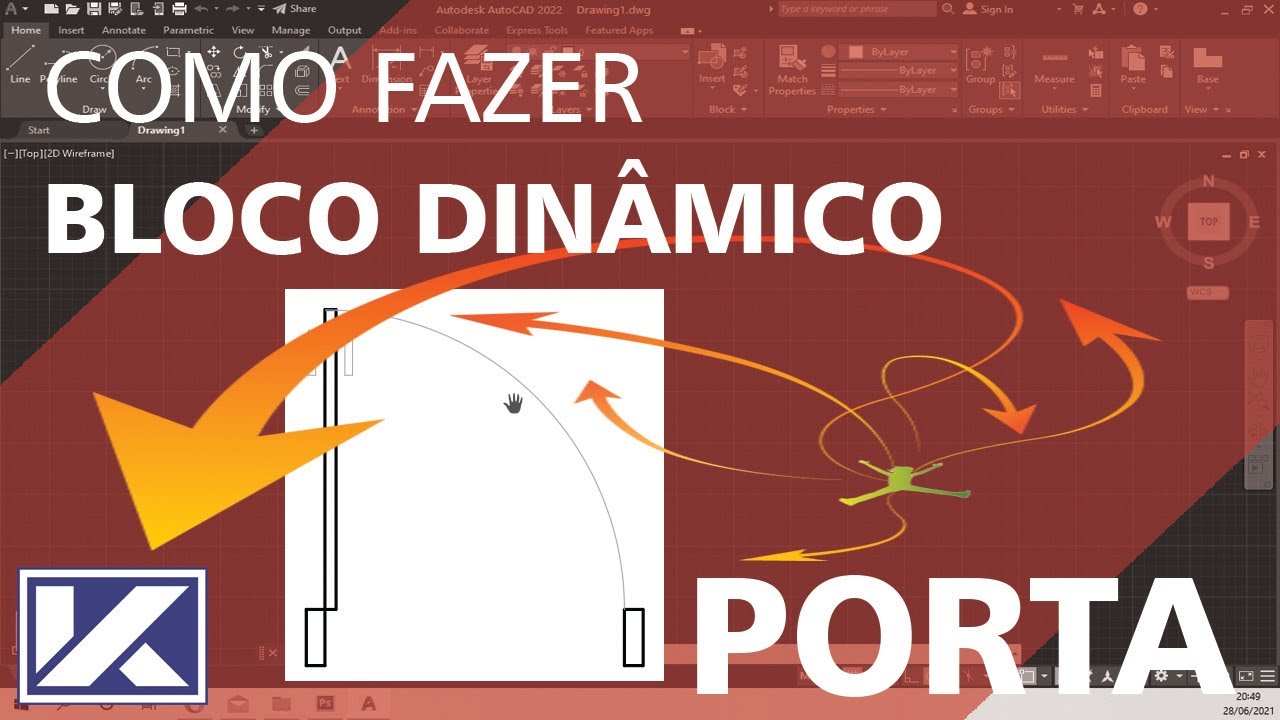 Como fazer? | Blocos Dinâmicos | PORTA | AutoCAD
