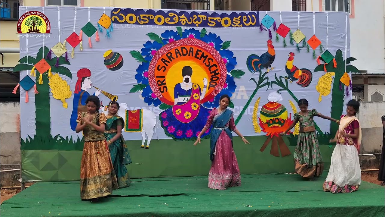 RANGDEREY DANCE||SRI SARADA (E.M) SCHOOL || SANKRANTHI SAMBARALU|| #rangdere