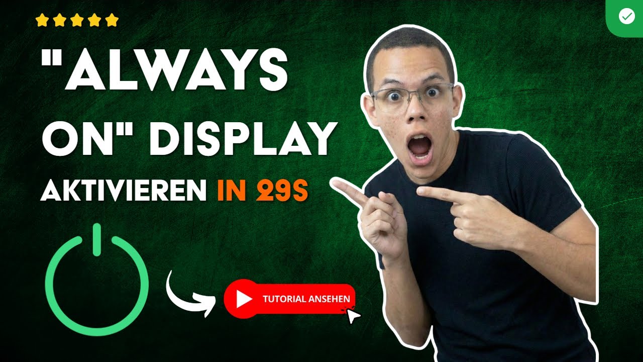 Wie Man das Immer AKTIVE DISPLAY auf Ihrem ANDROID HANDY Aktiviert in 29S