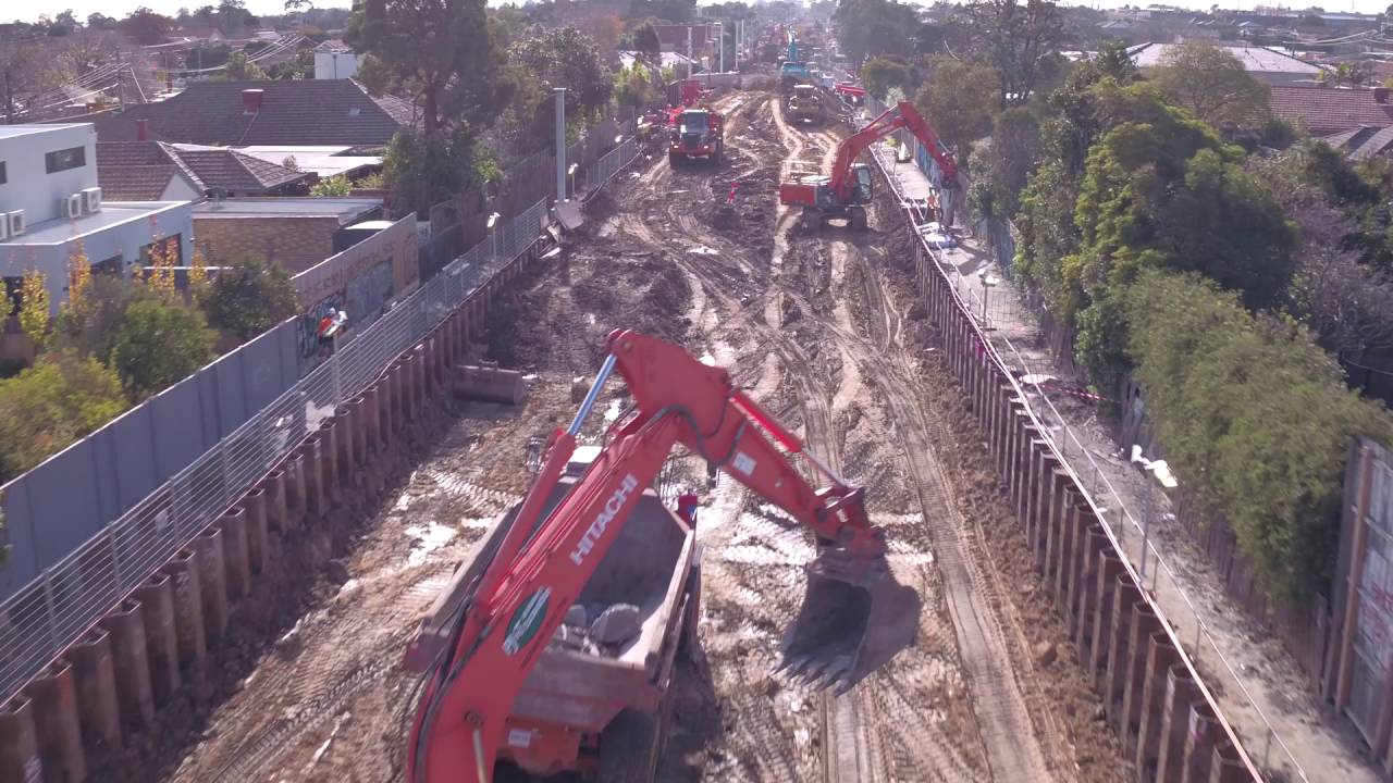 Overview of Level Crossing Removal Works at Ormond, McKinnon and Bentleigh