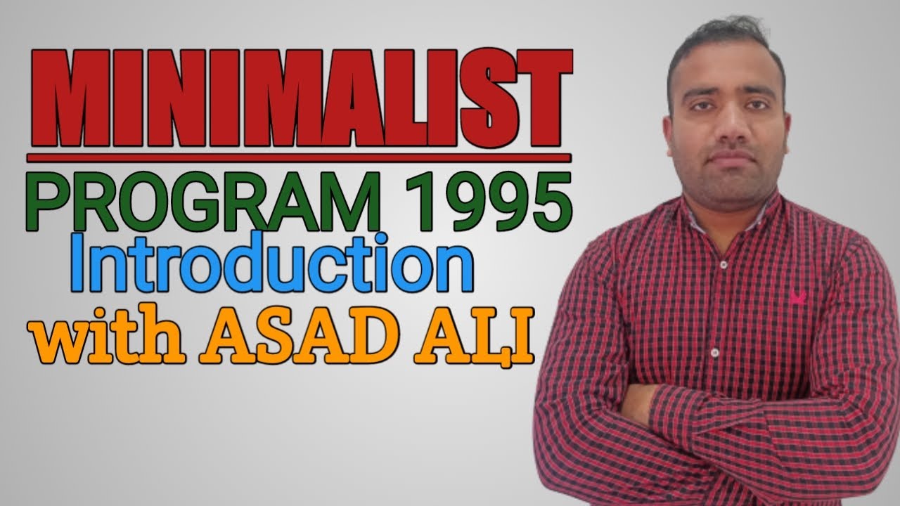 Minimalist Program ll Linguistics Solution ll Linguistics with Asad Ali