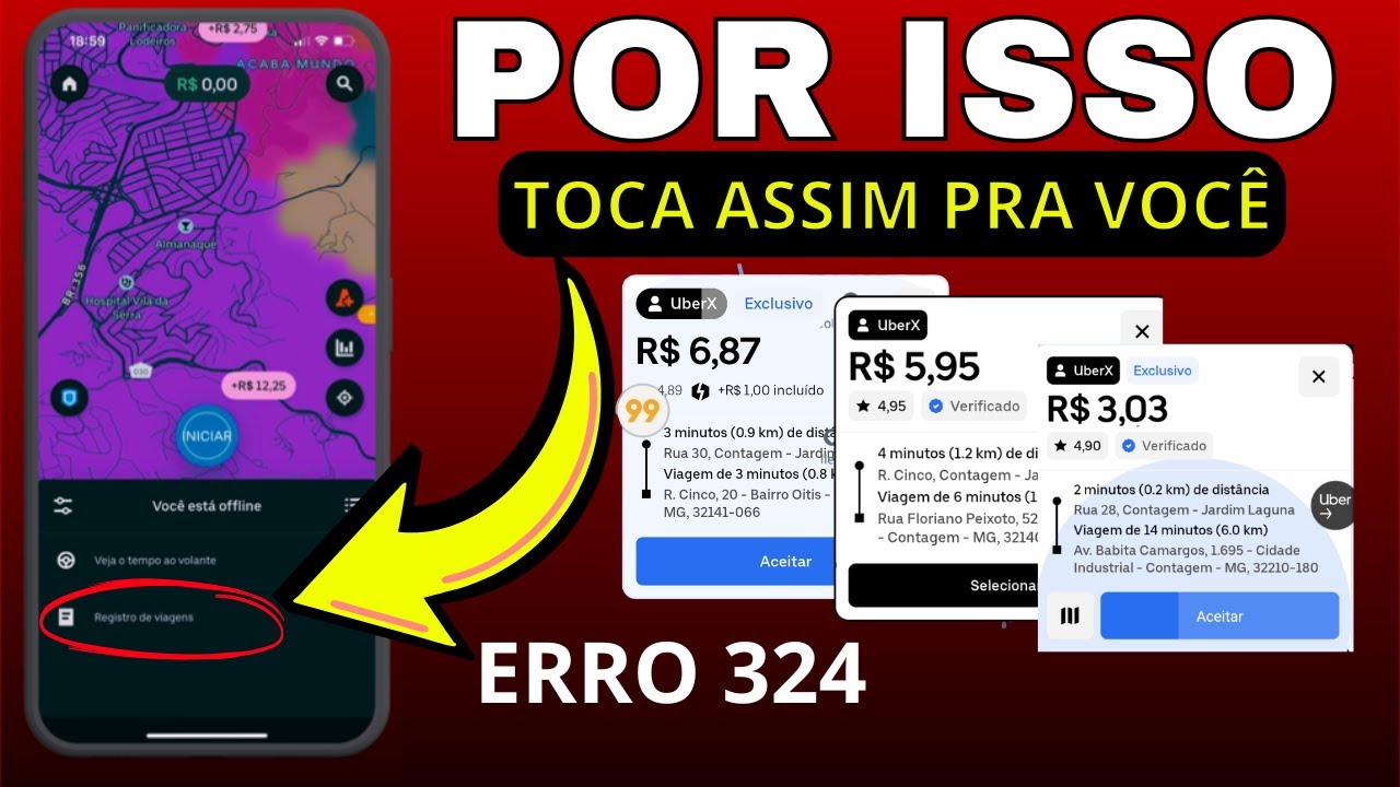 SEGREDO para receber CORRIDAS BOAS na UBER e 99POP