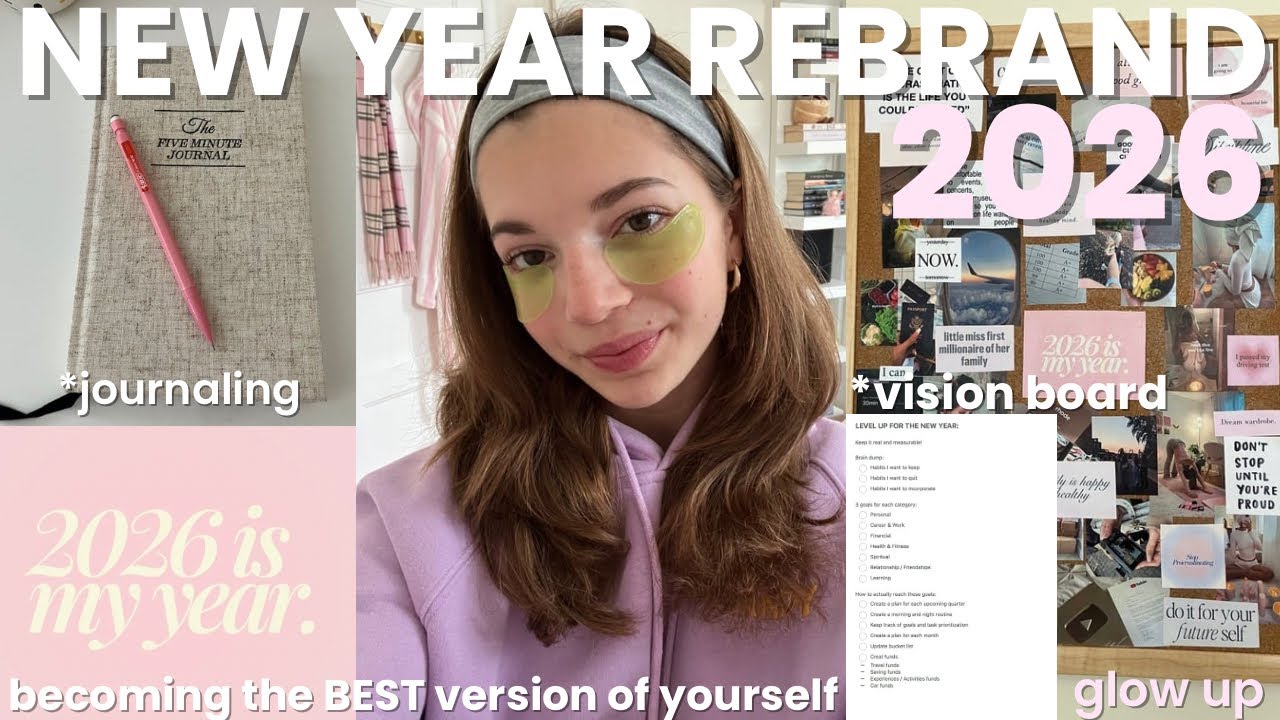 how to REBRAND for 2026 🌟 *vision board, goal setting, glow up, cleaning*