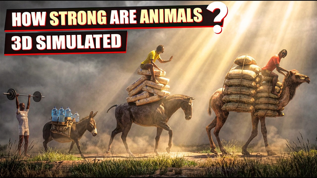 Animals Lifting Power 💪 3D Strength Comparison ⚖️
