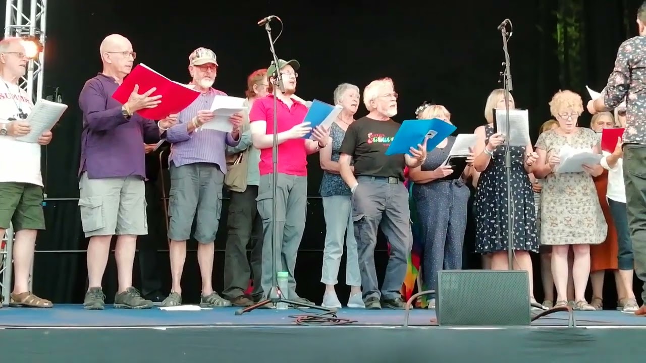 Home Lads Home, sung by The Paul Sartin Sidmouth Folk Festival choir 2022