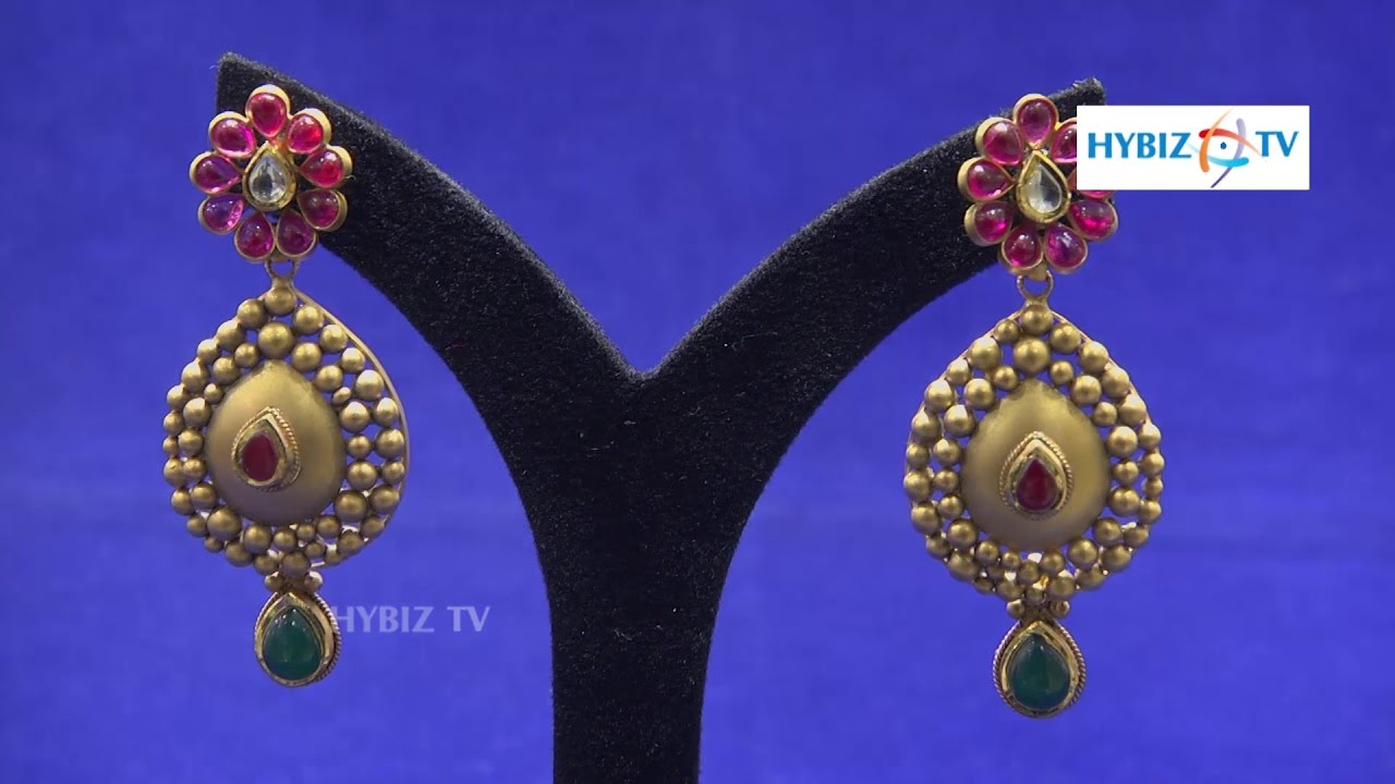 Latest Kundan Gold Earrings Design | Malabar Gold and Diamonds | hybiz