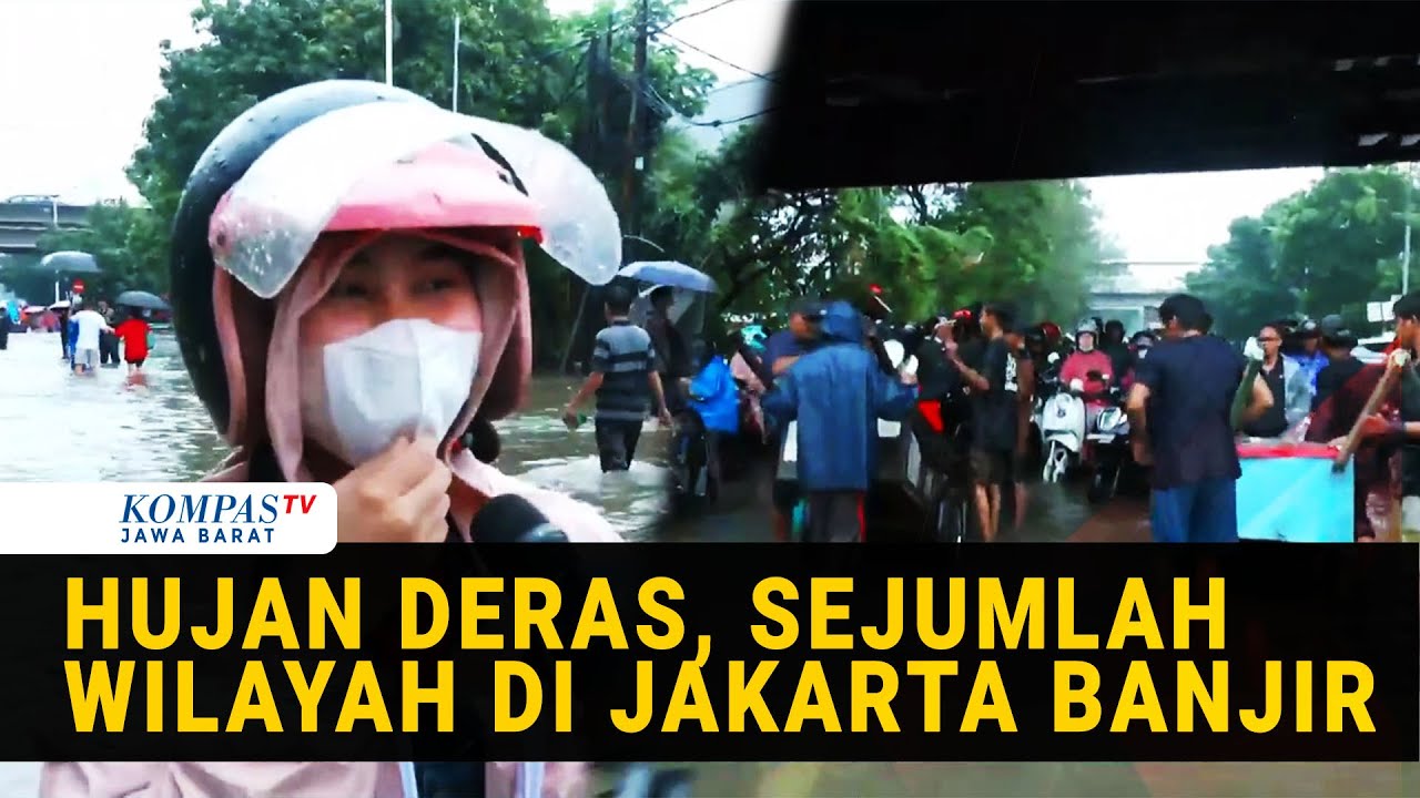 Potret Perjuangan Warga Tetap Bekerja Meski Kawasan Pluit di Terjang Banjir