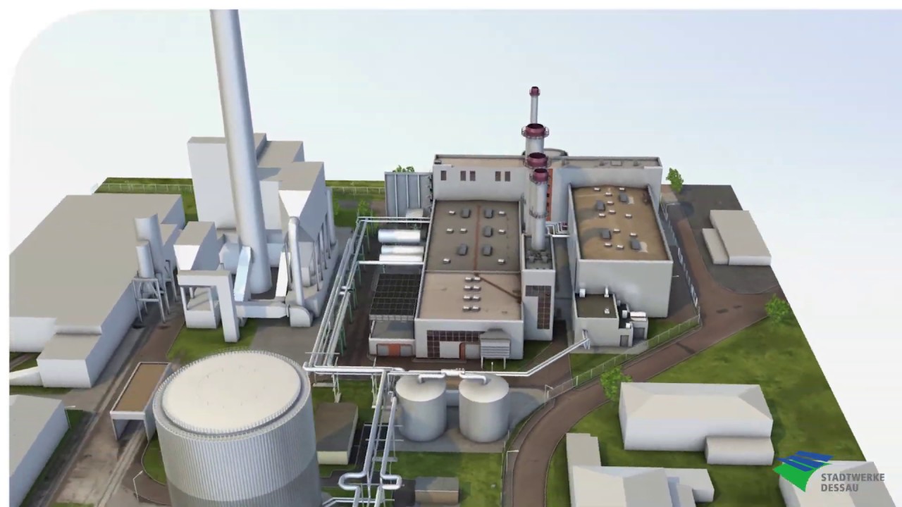 Kraftwerk der Zukunft - Gas- und Dampfturbinenheizkraftwerk der Stadtwerke Dessau