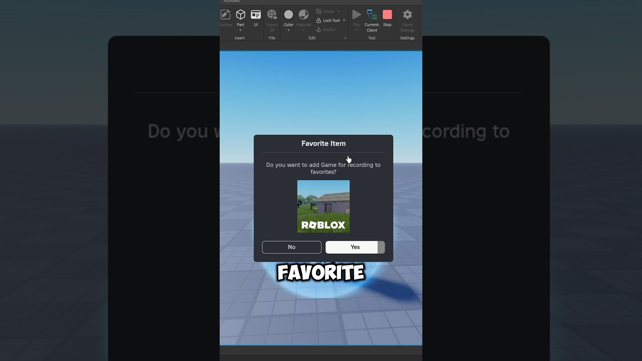 How to prompt player to favourite the game in roblox studio #robloxstudio #robloxstudiotutorial