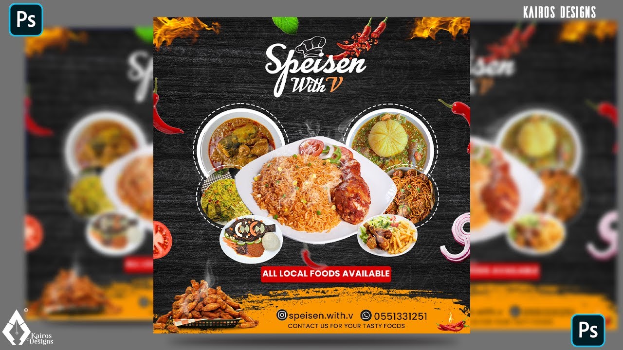 How to Design a Food/Restaurant Flyer in Photoshop | Tips and Tricks of flyer design in Photoshop.