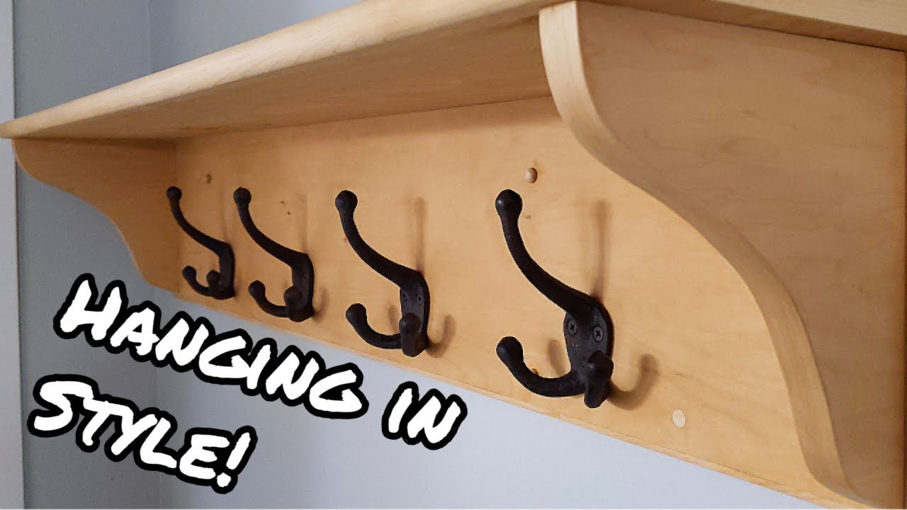 Wall Mounted Coat Rack and Shelf - Plywood and Steam Bending