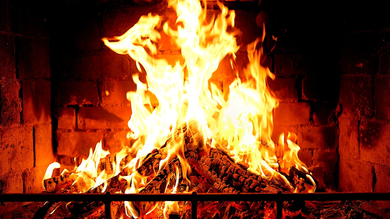 Cozy Fireplace 4K (12 HOURS). Fireplace with Crackling Fire Sounds. Fireplace Ambience