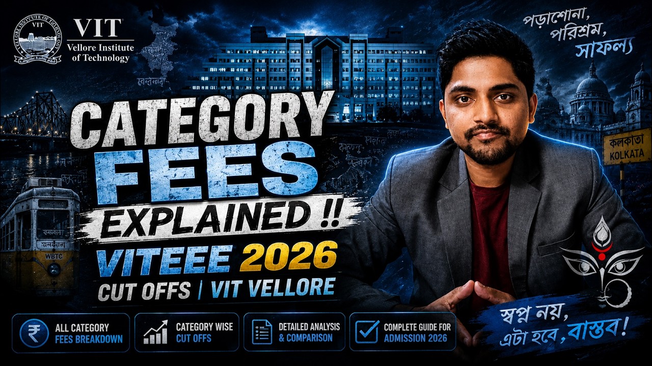 Bengali - VIT Vellore Category Fees Explained! 🛑 | VITEEE 2026 CSE Cutoffs & Real Fee Structure