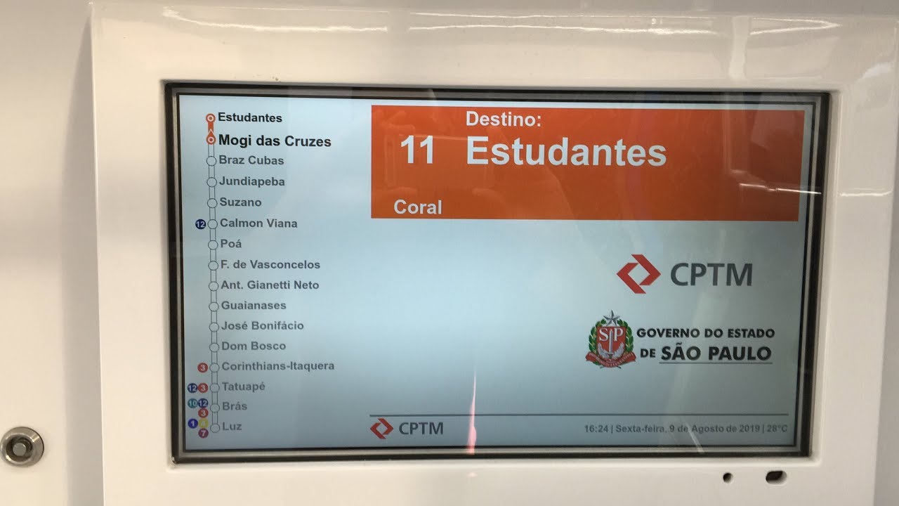 CPTM Linha 11 Coral Série 8500 Trecho Completo Entre Luz e Estudantes
