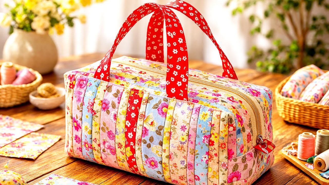 Vintage Floral Patchwork Handbag | Cottagecore Sewing Tutorial