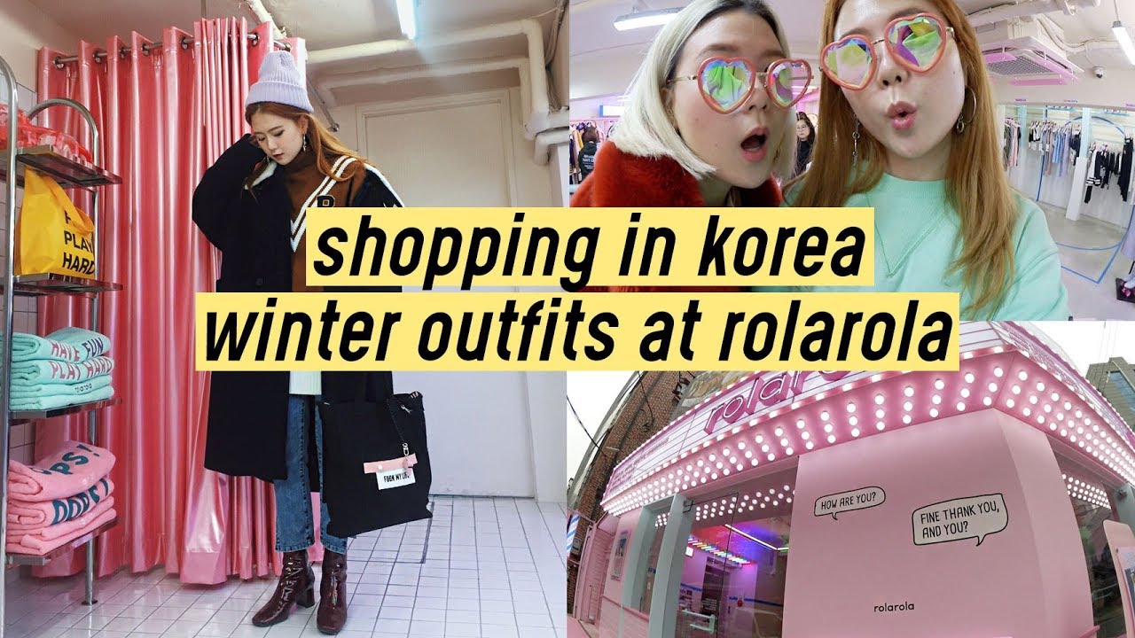 Shopping in Korea: Winter Outfits at Rolarola (Hongdae) | Q2HAN
