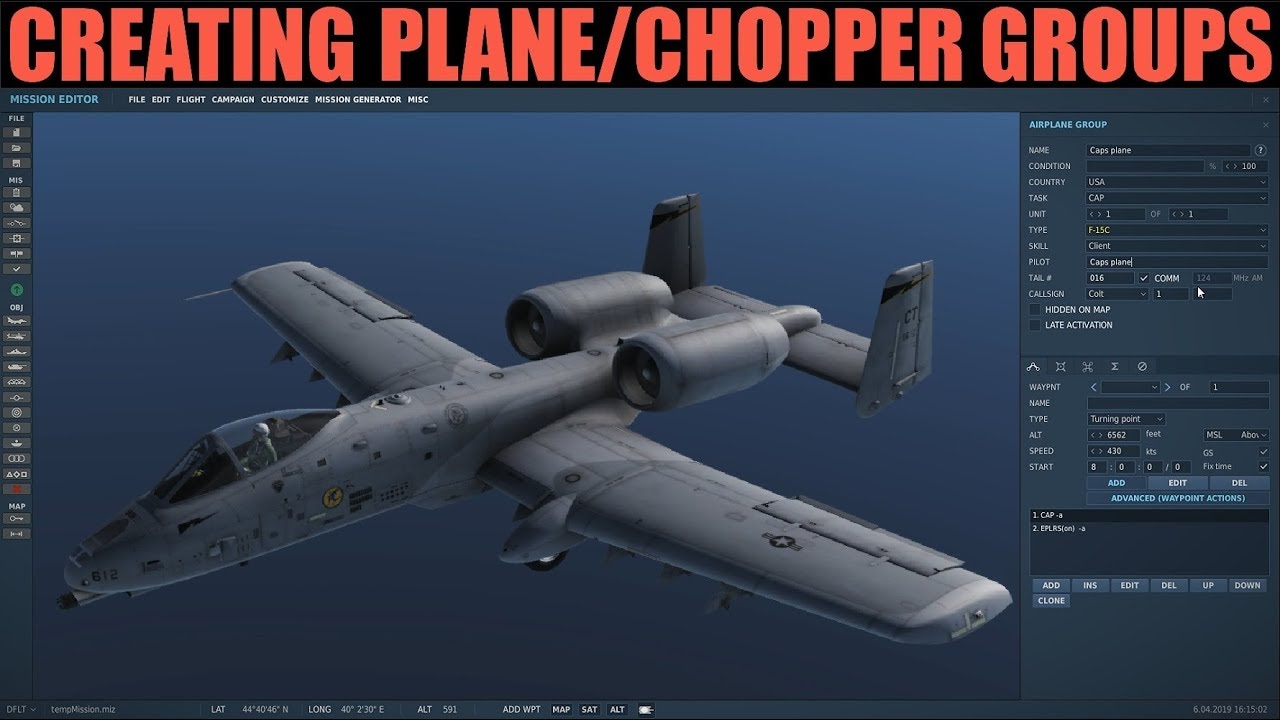 Mission Editor: Creating Plane/Heli Groups | DCS WORLD
