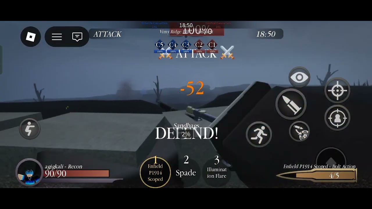 Memainkan perang dunia 1 di Roblox- Entrenched WW1 #nocommentarygameplay 