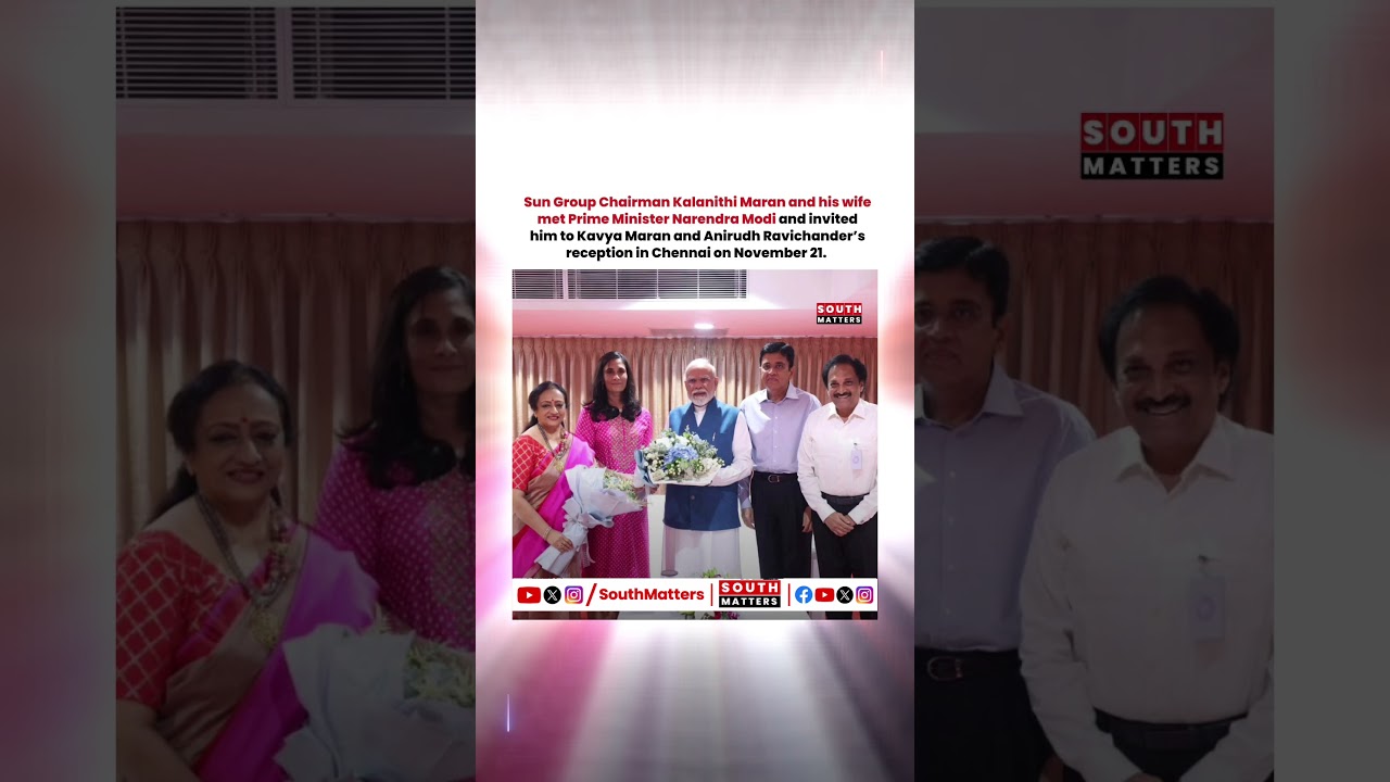 Kalanithi Maran Meets PM Modi, Presents Wedding Reception Invite for Kaviya & Anirudh