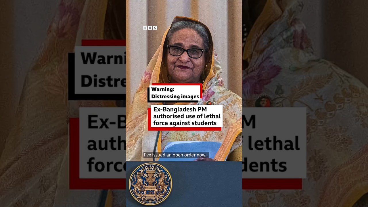 Ex-Bangladesh leader authorised deadly crackdown, leaked audio suggests - BBC World Service #Shorts