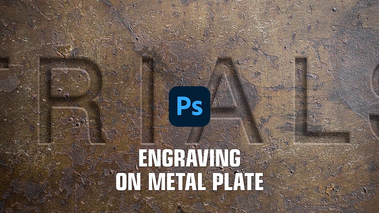 Text Effects of Engraving on Metal Plate in Photoshop 2023