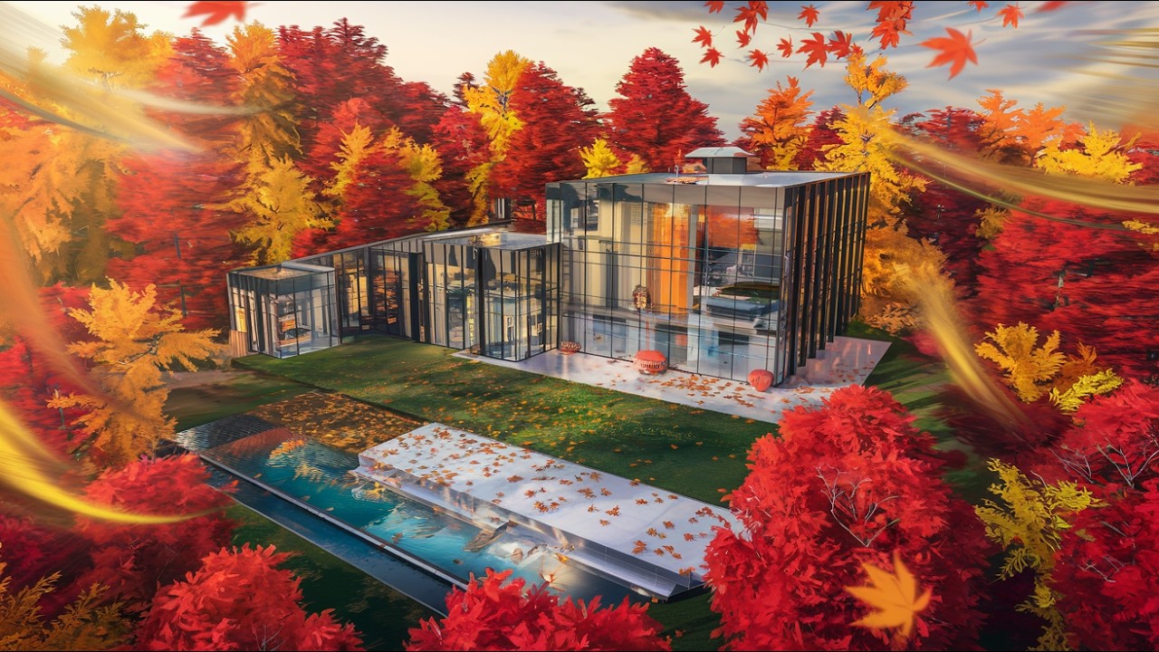 Modern Mansions in Vibrant Autumn Inspiring Fall Scenes for Architecture Enthusiasts